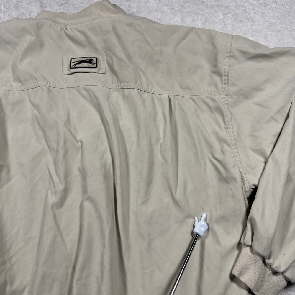 Slazenger Mens Beige Golf Pullover‎ Windbreaker Jacket L Nevillewood CC - Picture 7 of 10